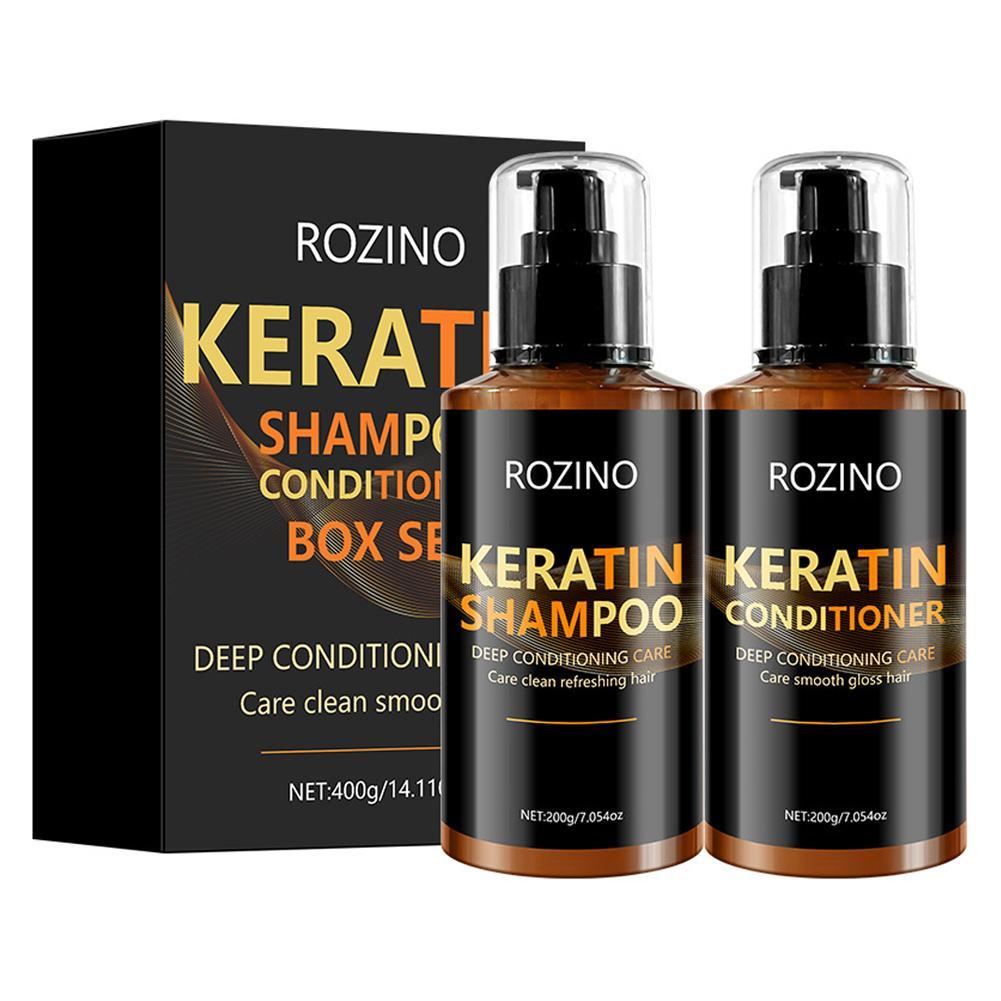 Hair Care For Curly Dry Hair - Кератиновый уход, разглаживающий шампунь и кондиционер,