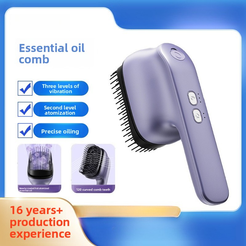Hair Care Essential Oil Atomizing - Электрическая расческа-массажер для волос с функцией