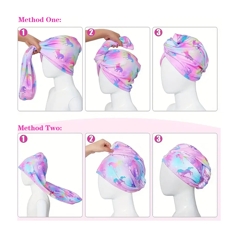 Hair Turban Towel - 1 шт. Впитывающая быстросохнущая салфетка-шапочка для