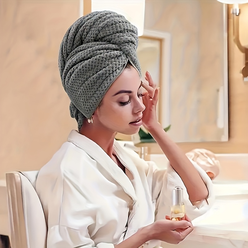 Hair Turban Towel - Женское быстросохнущее полотенце-тюрбан для волос, совместимое