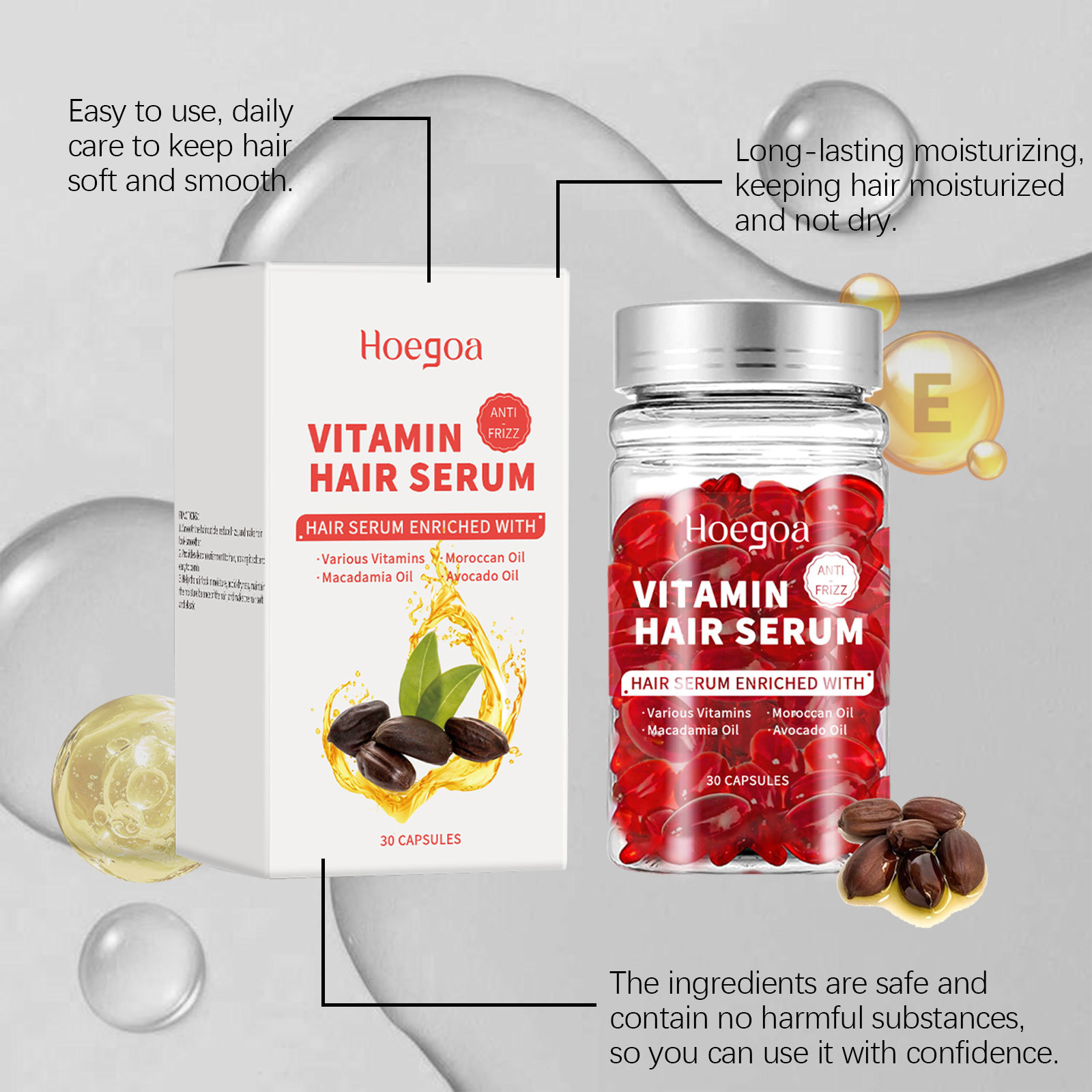 Hair Growth Serum Oil - Витаминная сыворотка для ухода за волосами,