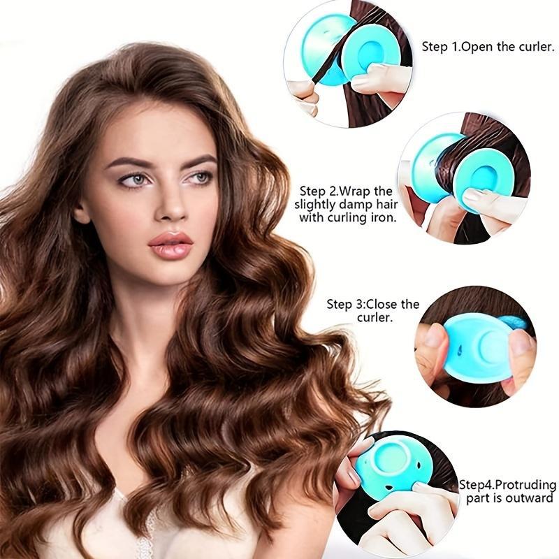 Hair Care For Curly Dry Hair - 10 шт., бигуди, волшебные силиконовые бигуди,