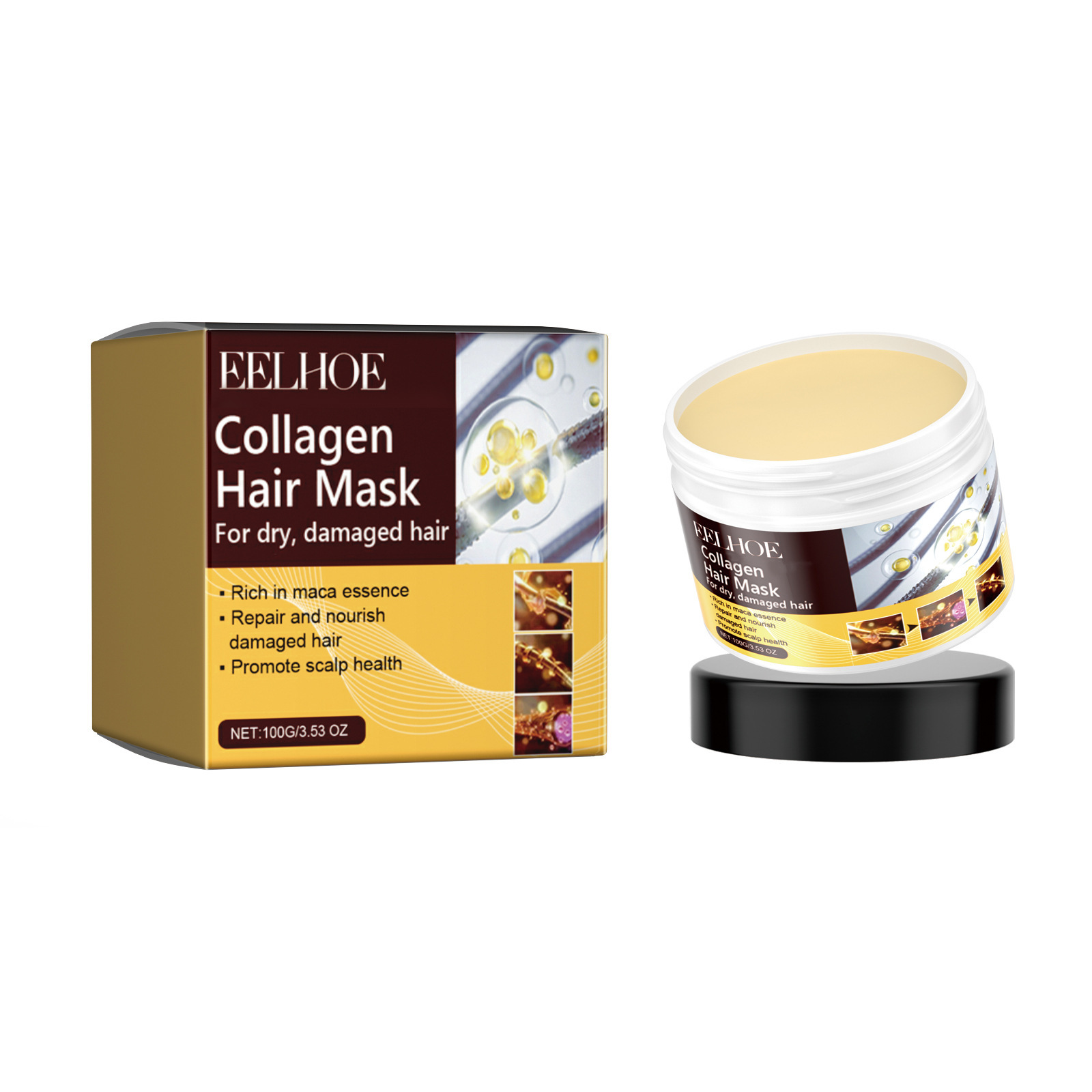 EELHOE Коллагеновая маска для  – обзор и цена Hair Care With Protein