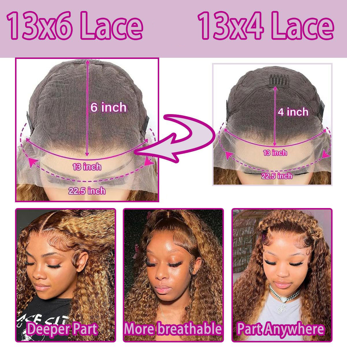 36-дюймовые глубокие волны P4/ – обзор и цена Lace Front Wig
