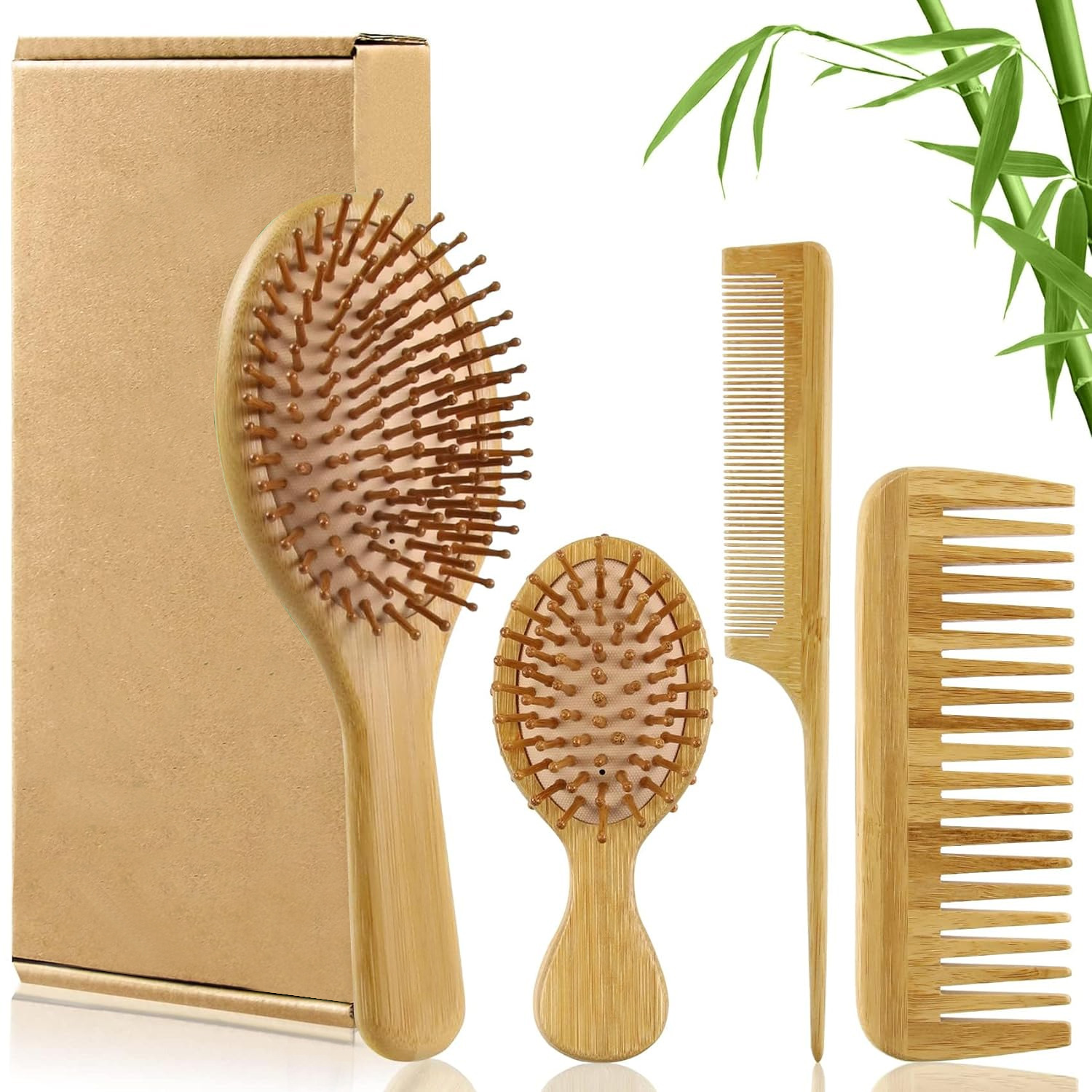 Набор бамбуковых расчесок для  – обзор и цена Bamboo Hair Brush