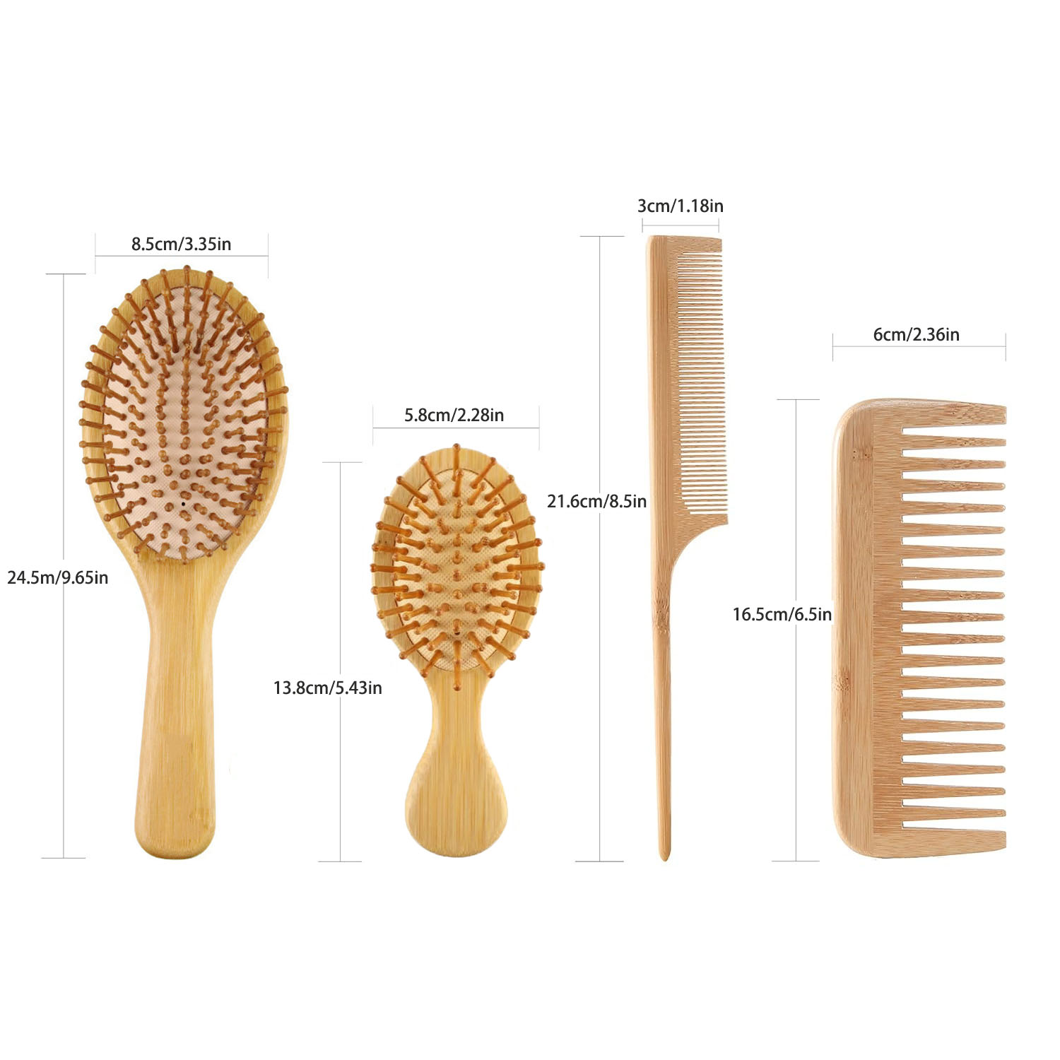 Набор бамбуковых расчесок для  – обзор и цена Bamboo Hair Brush